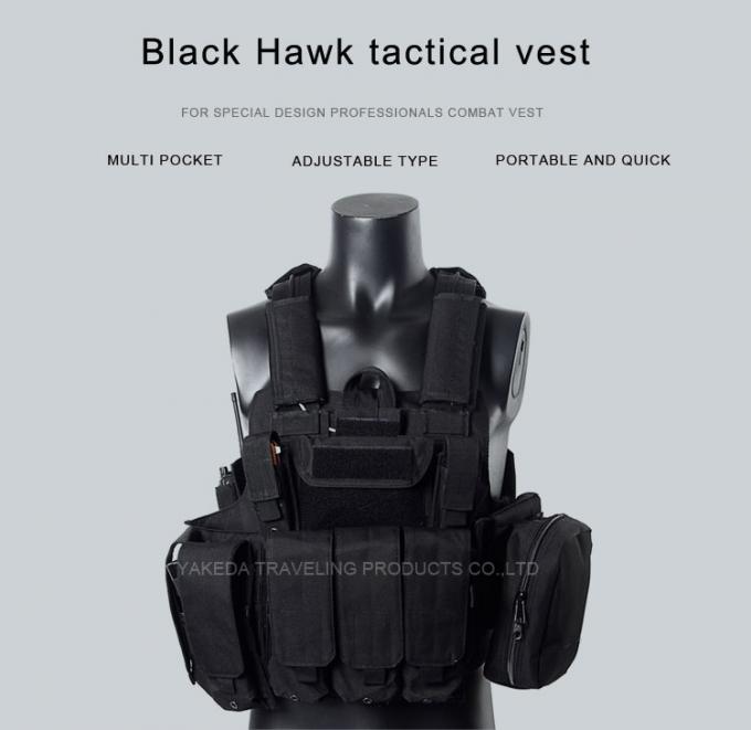 Zwarte van het de Aanvalstoestel van het Haviks Tactische Vest Tactische het Vest600d Polyester